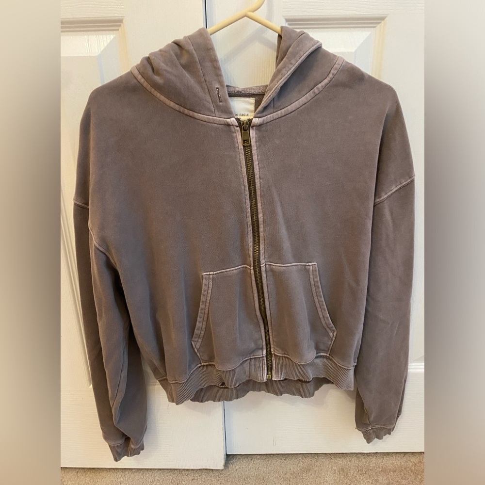 American Eagle Outfitters Heather Brown Hoodie